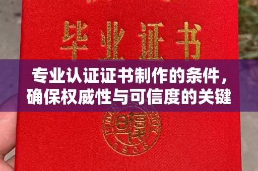 丰顺专业认证证书制作的条件，确保权威性与可信度的关键要素