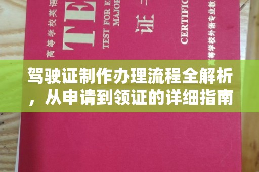 丰顺驾驶证制作办理流程全解析，从申请到领证的详细指南