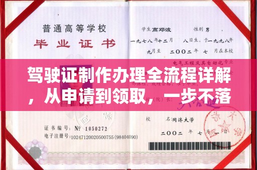 丰顺驾驶证制作办理全流程详解，从申请到领取，一步不落